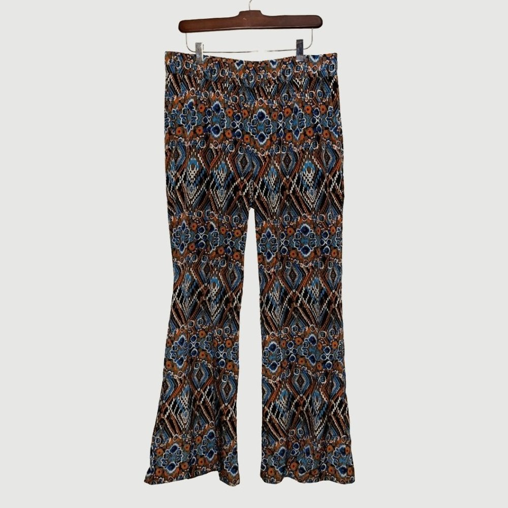 WAYF Wide Leg 70s Boho Printed Pant, Size: L